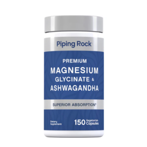 Magnesio glicinato e ashwagandha - 150 capsule vegane